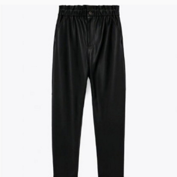 ZARA faux leather paper bag pants - Picture 4 of 7